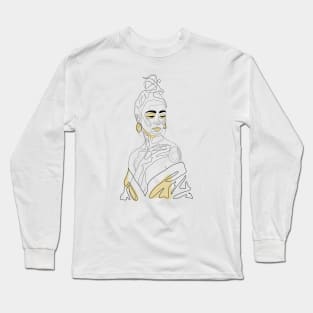 One line art female 2 Long Sleeve T-Shirt